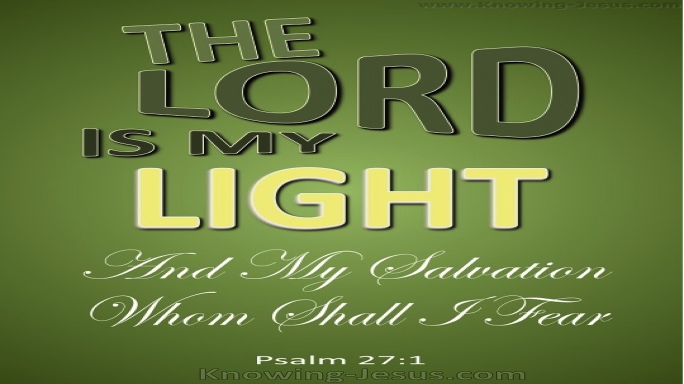 Psalm 27:1LOGO  The Lord My Light (green)